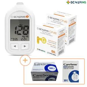 녹십자 원 ONE 혈당측정기+시험지 100매+침 110개+솜 100매 세트