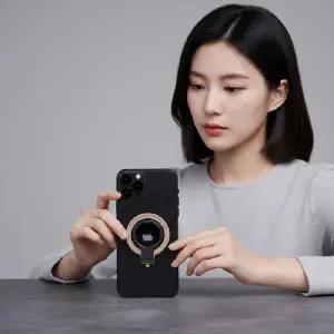 스마트폰 마그네틱 접이식 휴대폰 자석 거치대 겸용 홀더