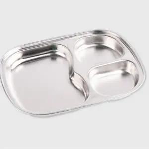 ( )간식식판 어린이집 베이직 스텐 간식 어린이 유아 아동 3구 스텐레스