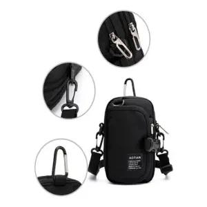 (색상 블랙)다용도 숄더 가방 고리 미니 파우치 크로스 여행용