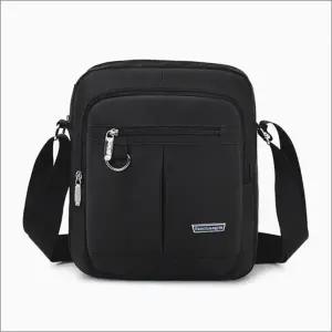 (색상 블랙)출퇴근 미니 데일리 가방 크로스백 나일론 스퀘어 남자 블랙