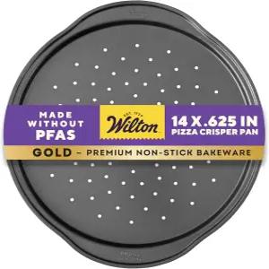 윌튼 골드 논스틱 14 피자 크리스퍼 뒤틀림 방지 베이크웨어 PFAS 없이 제작 포장은 다양할 수 있습니다