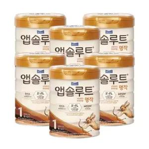 앱솔루트 명작 2FL 분유 1단계 800g, 6개 (0~6개월)