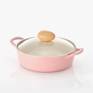 네오플램 레트로 세라믹 전골냄비22cm핑크