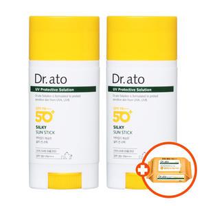 닥터아토 실키 선스틱 15g x2개+클렌징티슈 포켓 선크림 선로션