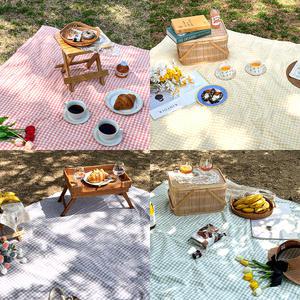 픽홈 단면 방수 피크닉매트 5종 3size 린넨 감성 야외용 돗자리