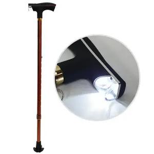 [캠프닉]초경량 노인 지팡이 CN-1000 어르신 할머니 할아버지 안전 효도지팡이 led지팡이 보행보조