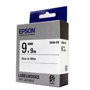 엡손 정품라벨테이프 SS9K PX 9mm 9미터 흰색바탕 검정글씨
