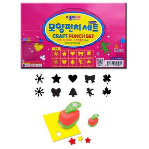 종이나라 모양펀치(중)-20mm 10종 세트/다꾸 꾸미기 놀이 펀칭기