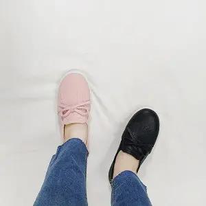 [디아](국내생산)작은발 스몰사이즈 리본프린지 밴딩슬립온