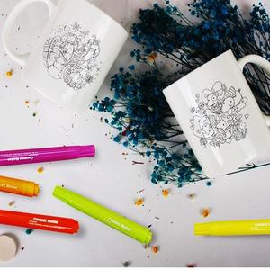 그리기 색칠하기 나만의 머그컵 그리기 아트디자인