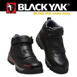 블랙야크 안전화 YAK-53 작업화 건설 가죽 벨크로 5인치 발목보호 논슬립 충격흡수 산업용 현장화