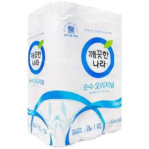깨끗한나라 순수 오리지널 2겹 화장지 40m 30롤 1팩 (30롤)