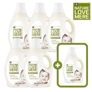 네이쳐러브메레 아기섬유유연제 1800ml 용기형 5개 [GIFT] 유연제 본품 1개