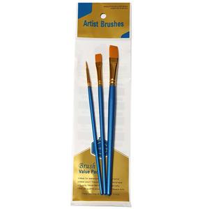 수채화붓 펄블루3p평/미술붓세트 어린이 학생용 그리기 수업학습준비물 화방용품 학용품 문구도매 iqplus