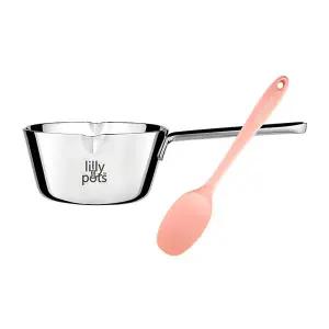[릴리팟]이유식 조리기 2종(이유식 냄비+이유식 실리콘 주걱 1P)/편수냄비/밀크팬/이유식조리기구