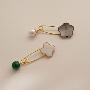 [바이데이지] 1Bh0282 공작석 자개 진주 옷핀브로치