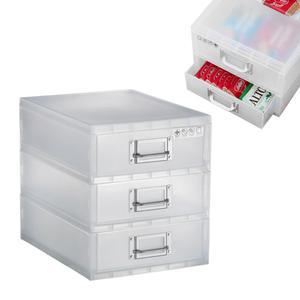 시스맥스 아이박스 중형 3단 필기구 생활용품 화장품 수납함 정리함