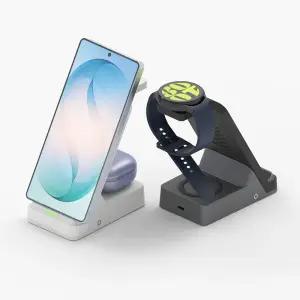 리큐엠 3in1 고속 무선 충전기 Q3100S 갤럭시 S26 울트라 Z플립 폴드 갤럭시워치 호환