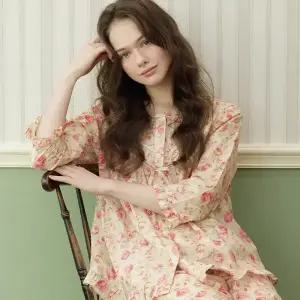 메이플라워 로열장미 7부 순면 여성 빅사이즈 잠옷 세트