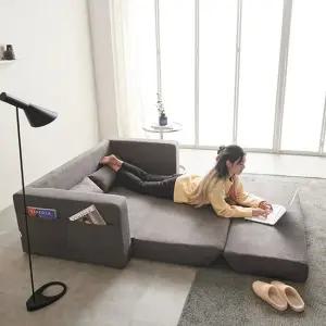 [지베스] 쿠우 3인용 아쿠아텍스 가죽 접이식 소파베드