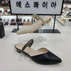 [에스콰이아][모다아울렛]에스콰이아 여성 깔끔한 발편한 플랫샌들 PFAMST605_DG