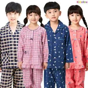 [보리보리/키즈라인]유아동 파자마 세트 주니어 잠옷 국산 순면 여아 남아 실내복