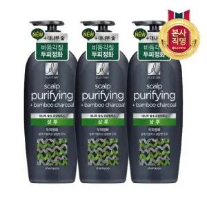 엘라스틴 대나무 숯 두피 정화 샴푸 680ml x 3개