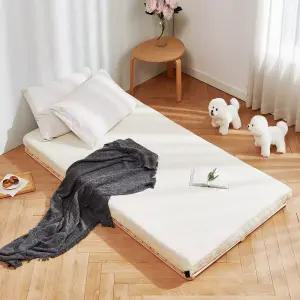 조은자리 메모리폼 접이식 침대 토퍼 매트리스 바닥 매트 화이트 하드 SS