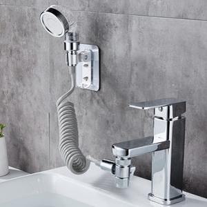 세면대수도꼭지장착호스 수전연결욕실변기청소 연장보조샤워기세트