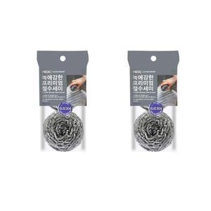프로그 녹에 강한 프리미엄 철 수세미 50g, 2개입, 2매