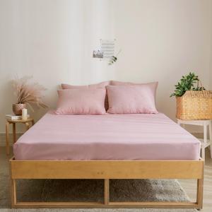 더자리 에코항균 홑겹 매트리스커버, S, 밀키핑크