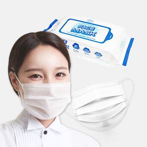 [코스모스웨이] 뽑아쓰는 귀가편한 3겹 MB필터 비말차단 일회용 마스크 화이트 50매/100매
