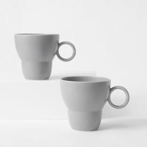 보울보울 볼볼빈티지 머그, 380ml, 애쉬그레이, 2개