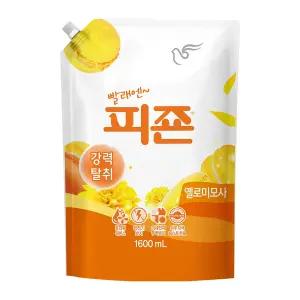 피죤 섬유유연제 옐로미모사 리필 1600ml 1개