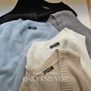 핫핑 [4계절템] 달콤양두 V넥루즈핏 니트조끼