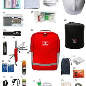 생존가방 지진 재해 재난 구굽함 챠량용 야외활동필수품 생존배낭 27종풀세트