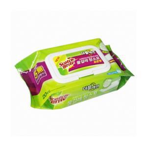 3M 물걸레 청소포 더블액션 표준형 20매 28cmX21com 물걸레 청소 찌든때제거 1개입