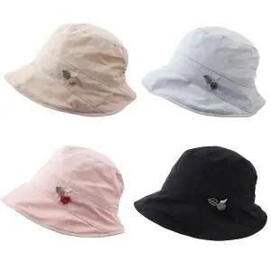 [마메든]셔링 꽃송이 벙거지 4color 엄마 부인 중년여성 할머니 여름 챙모자/OM-B7036