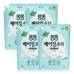 퐁퐁 주방세제 베이킹소다 리필형, 2L, 4개