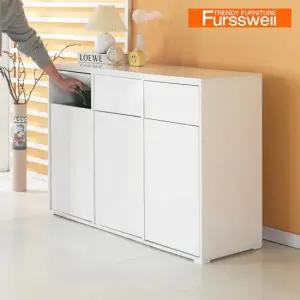 퍼스웰 리뉴 LPM 분리수거함 휴지통수납장 세탁빨래함3칸 NC_022