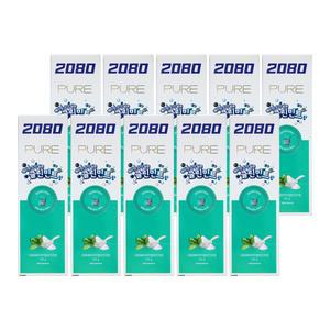 애경 2080 퓨어 치약 베이킹소다 담은 클린민트향 120g 10개 양치