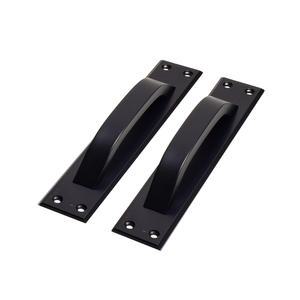 두일 스페셜 판손잡이(40mm) 블랙 P128 2개 베란다 샷시 미닫이 건축 중문 업소용 현관 문고리 출입문