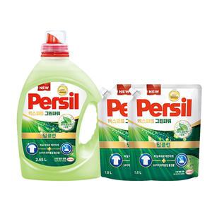 퍼실 엑스퍼트 그린파워 드럼/일반 겸용 액체세제 2.65L, 1개 + 리필 1.8L, 2개