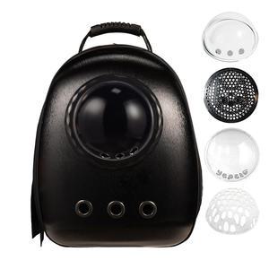 예펫 8세대 창문4종 우주선 백팩이동가방 중형 블랙, 1개