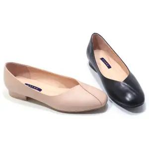 갤러리아 SAERA 세라 여성 라운드 토 플랫 S24P009 흑색,베이지 2CM