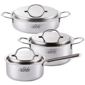 한일스텐레스 통5중 IH 뉴 아델리오 스텐냄비 3종 세트 (16편수+20양수+24전골)