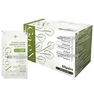 가온 멸균 수술장갑 6.0~8.0 50조 파우더프리 라텍스 수술글러브