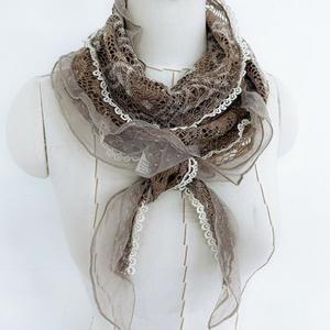 [애슬릿] 여성 도트 레이스 봄 얇은 롱 긴 스카프