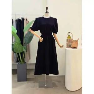 [대구백화점] [4CUS]쉐도우 반팔 밴딩 롱원피스(24FM4D9OP5812)